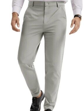 Runcati Men's Lightweight Gray Elastic-Waist Pants Size XL NWOT BM-3928